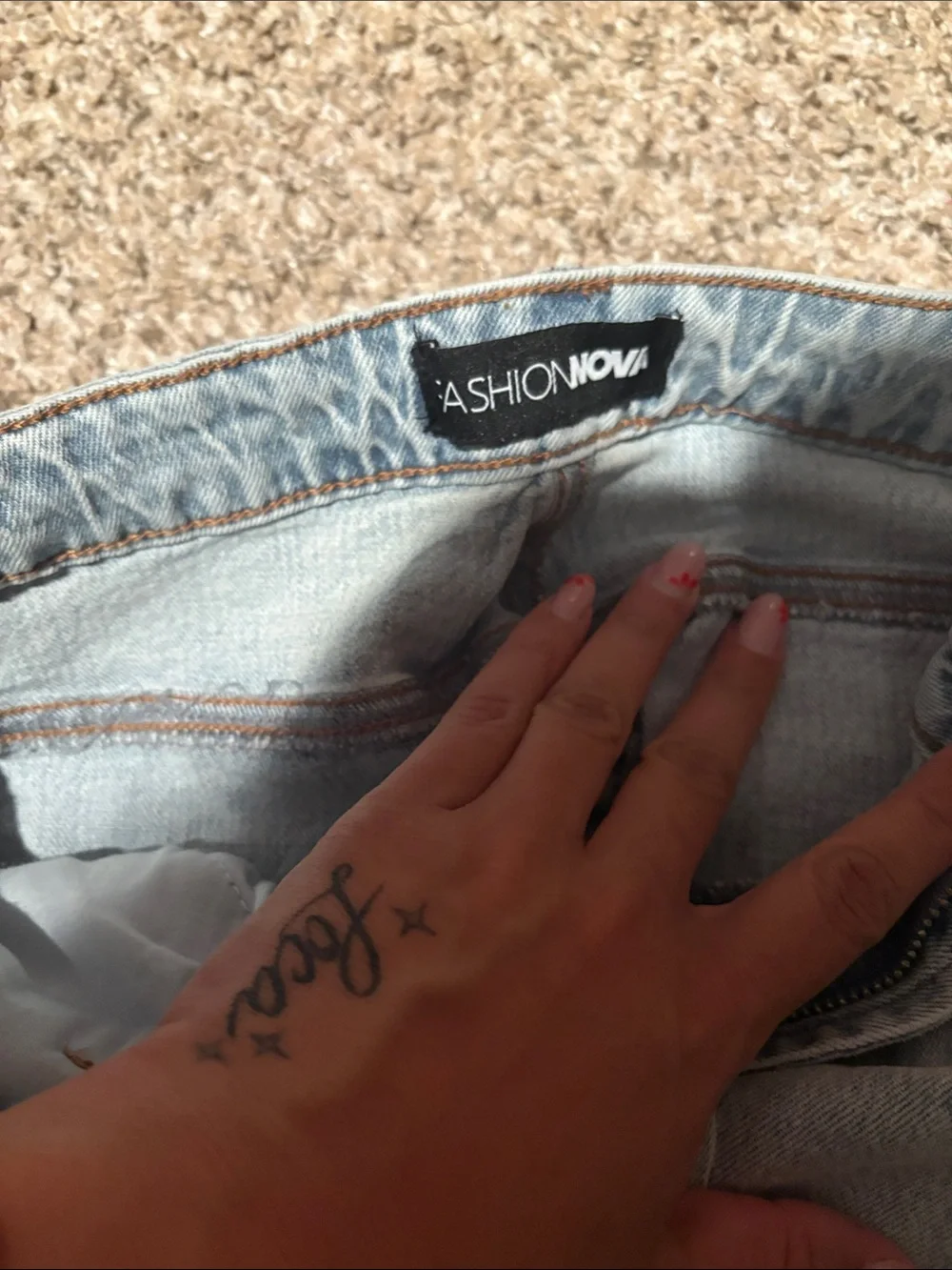 Fashion Nova Light Blue High-Waist Straight Leg Women’s Jeans